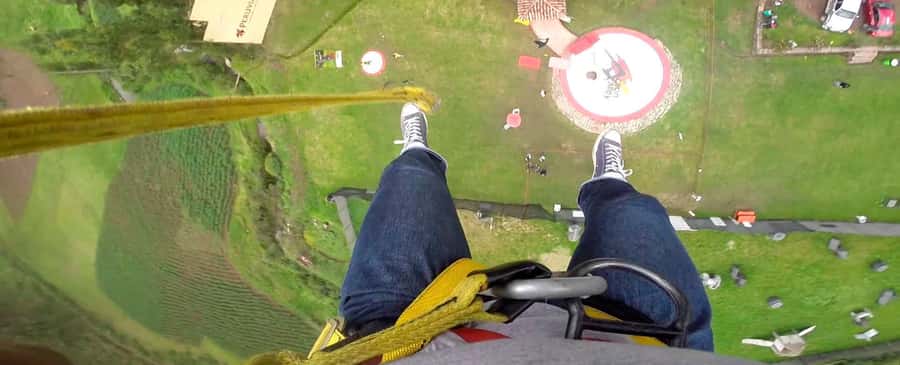 Cusco: Bungee Jump and Slingshot Combo Adventure - The bungee jump from 125 meters: what the climb and first seconds feel like