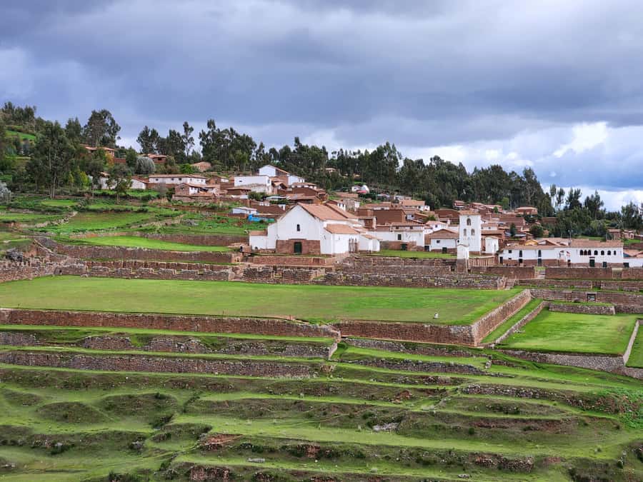 From Cusco: Chinchero, Moray, Maras, Ollantaytambo, Pisaq - Pisac: terraces, enclosures, and an inca cemetery