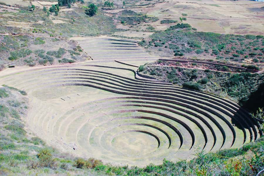 From Cusco:Chinchero, Moray, Maras, Ollantaytambo with lunch - Chinchero: textiles at a local home, then Inca walls and a colonial church