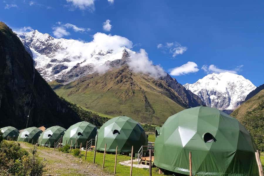 Salkantay Trek to Machu Picchu 5 Days with Sky Lodge Domes - Day 1 to Soraypampa and Humantay Lake: stars, snow, and a turquoise payoff